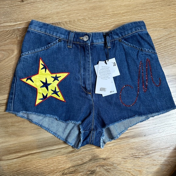 MOSCHINO couture M Denim shorts 8 short pockets loop new NWT - Picture 4 of 7